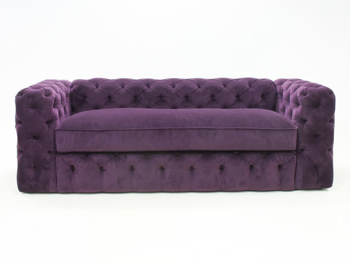 CAPITON CONTEMPORAIN - 3 seater tufted velour sofa _ Crearte Collections